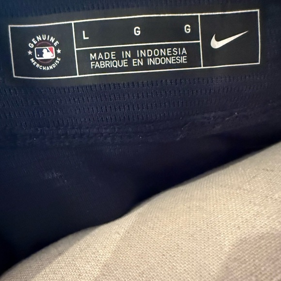 MLB Nike Acuña Jr. Braves Navy Blue Jersey - Picture 4 of 5